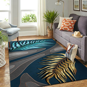 27 Feathers Patterned Modern Area Rugs Polyester Carpets for Dining Room Office Bedroom Living Room Hall