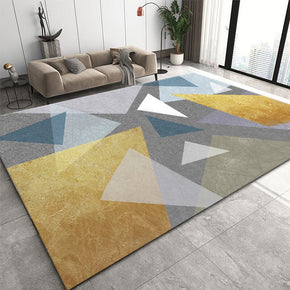 Splicing Triangles Patterned Modern Area Rugs Polyester Carpets for Dining Room Office Bedroom Living Room Hall