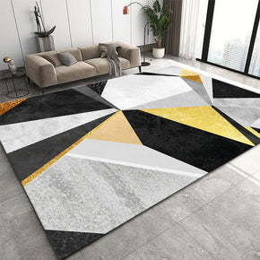 Three-color Geometric Pattern Modern Area Rugs Polyester Carpets for Dining Room Office Bedroom Living Room Hall
