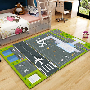 Cartoon Flying Chess Pattern Modern Area Rugs Polyester Carpets for Bedroom Nursery Kids Room 01