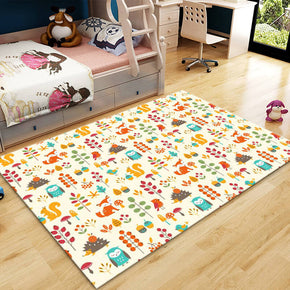 Small Animals Pattern Modern Area Rugs Polyester Carpets for Bedroom Nursery Kids Room