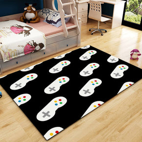 Game Console Handle Pattern Modern Area Rugs Polyester Carpets for Bedroom Nursery Kids Room 01