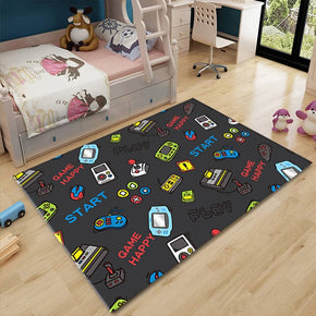 Game Console Handle Pattern Modern Area Rugs Polyester Carpets for Bedroom Nursery Kids Room 04