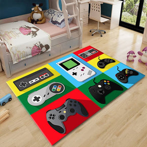 Game Console Handle Pattern Modern Area Rugs Polyester Carpets for Bedroom Nursery Kids Room 06