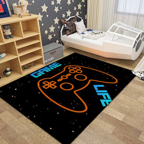 Game Console Handle Pattern Modern Area Rugs Polyester Carpets for Bedroom Nursery Kids Room 12