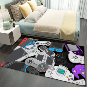 Game Console Handle Pattern Modern Area Rugs Polyester Carpets for Bedroom Nursery Kids Room 14
