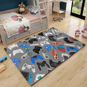 Game Console Handle Pattern Modern Area Rugs Polyester Carpets for Bedroom Nursery Kids Room 17