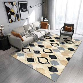 Leaf Shape Geometric Pattern Rugs for Living Room Dining Room Bedroom Hall