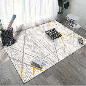 Geometric Line Pattern Printed Area Carpets for Living Room Dining Room Bedroom
