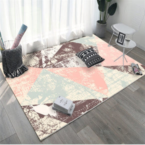 Modern Pink Blue Pattern Printed Area Carpets for Living Room Dining Room Bedroom