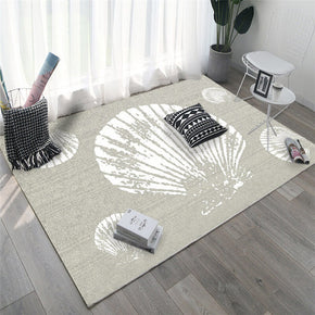 Shell Pattern Printed Area Carpets for Living Room Dining Room Bedroom