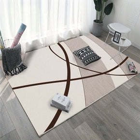 Brown Pattern Printed Area Carpets for Living Room Dining Room Bedroom