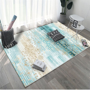 Blue Beautiful Pattern Printed Area Carpets for Living Room Dining Room Bedroom