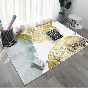Golden Pattern Printed Area Carpets for Living Room Dining Room Bedroom