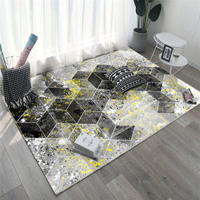 Geometric Grey Printed Area Carpets for Living Room Hall Dining Room Bedroom