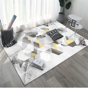 Simple Geometric Grey Printed Area Carpets for Living Room Hall Dining Room Bedroom
