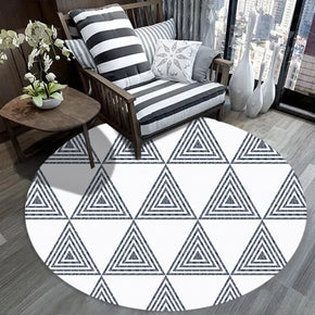 Triangle White Pattern Carpet Floor Mat for Living Room Dining Room Kids room