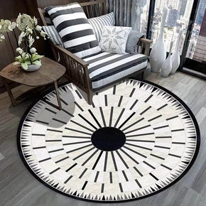 White Interesting Pattern Carpet Floor Mat for Living Room Dining Room Kids room