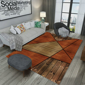 Brown Geometric Modern Simplicity Rugs for Living Room Dining Room Bedroom Hall