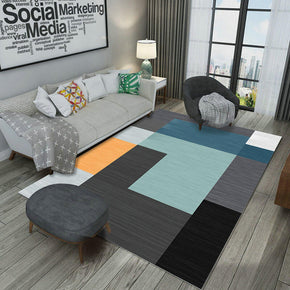 Multi-color Stitching Geometric Modern Simplicity Rugs for Living Room Dining Room Bedroom Hall