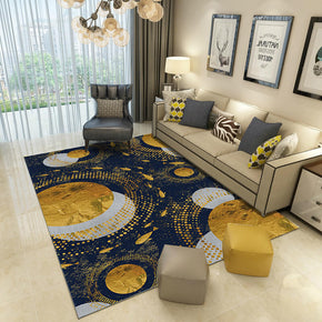 Golden Circle Pattern Geometric Modern Simplicity Rugs for Living Room Dining Room Bedroom Hall