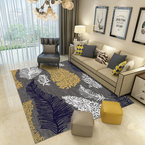 Tricolor Leaf Pattern Modern Simplicity Rugs for Living Room Dining Room Bedroom Hall