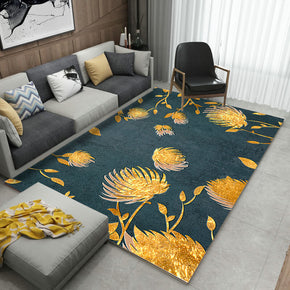 Yellow Flowers Pattern Modern Simplicity Rugs for Living Room Dining Room Bedroom Hall