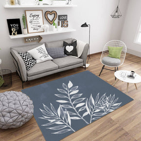 Simple Leaves Pattern Modern Rugs for Living Room Dining Room Bedroom Hall