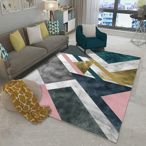 Colorful Splicing Geometric Pattern Modern Simplicity Rugs for Living Room Dining Room Bedroom Hall