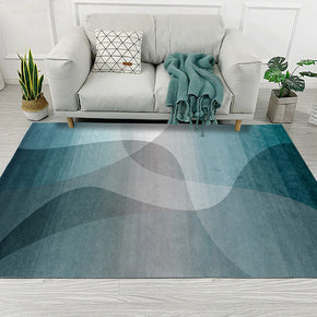 Blue Gradient Abstract Pattern Modern Simplicity Rugs for Living Room Dining Room Bedroom Hall