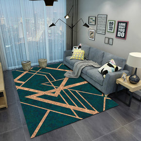 Green Irregular Geometric Pattern Modern Simplicity Rugs for Living Room Dining Room Bedroom Hall