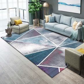 Geometric Gradient Multicolor Printed Pattern Area Rugs for Living Room Dining Room Bedroom Hall