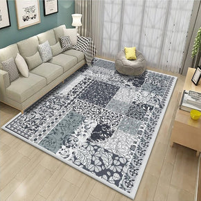 Modern Leaves Pattern Area Rugs for Living Room Dining Room Bedroom Hall