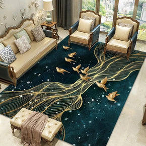 Golden Pigeons Pattern Area Rugs for Living Room Dining Room Bedroom Hall