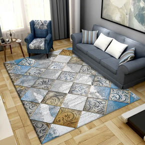 Grid Pattern Area Rugs for Living Room Dining Room Bedroom Hall