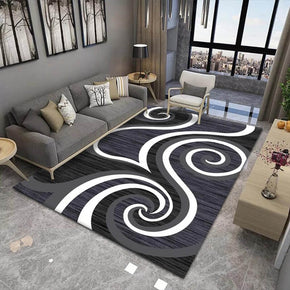 Black Modern Area Rugs for Living Room Bedroom Hall Dining Room