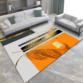 Light Luxury Feathers Pattern Modern Rugs for Living Room Dining Room Bedroom Hall