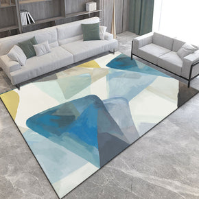Ink Color Block Geometric Pattern Modern Rugs for Living Room Dining Room Bedroom Hall