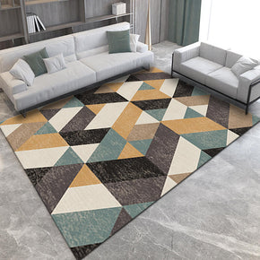 Colorful  Rhombus Geometric Pattern Modern Rugs for Living Room Dining Room Bedroom Hall