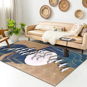 Dove Pattern Blue-brown Modern Simple Rugs For Living Room Dining Room Bedroom