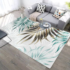 Beautiful Three-color Leaves Pattern Modern Simple Rugs for Living Room Dining Room Bedroom
