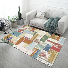 Colorful Square Combination Pattern Modern Geometric Simple Rugs for Living Room Dining Room Bedroom