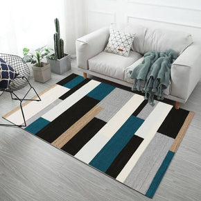 Multicolor Square Pattern Modern Simplicity Geometric Rugs for Living Room Dining Room Bedroom