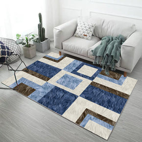 Tri-Color Square Pattern Modern Simplicity Geometric Rugs for Living Room Dining Room Bedroom