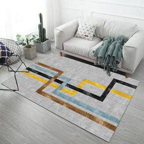 Four-color Polyline Pattern Modern Simplicity Rugs for Living Room Dining Room Bedroom