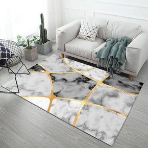 Yellow Intersecting Lines Pattern Grey Modern Simplicity Rugs for Living Room Dining Room Bedroom