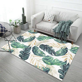Fresh and Beautiful Leaves Pattern Modern Rugs for Living Room Dining Room Bedroom 01