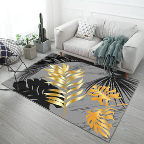 Fresh and Beautiful Leaves Pattern Modern Rugs for Living Room Dining Room Bedroom 02