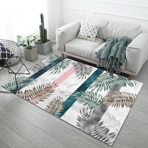 Fresh and Beautiful Leaves Pattern Modern Rugs for Living Room Dining Room Bedroom 07