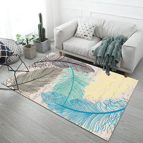 Lifelike Feathers Pattern Modern Concise Rugs for Living Room Dining Room Bedroom 01